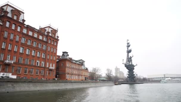 Recorrido Turístico Por Río Moscú — Vídeo de stock