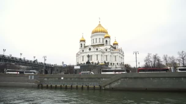 View on Cathedral of Christ the Savior — Stock Video