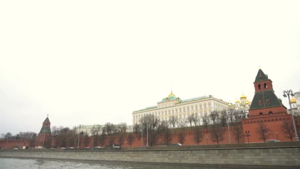 Vista Palácio Grande Kremlin — Vídeo de Stock