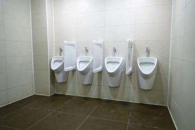 pisuar satır ile modern tuvalet iç