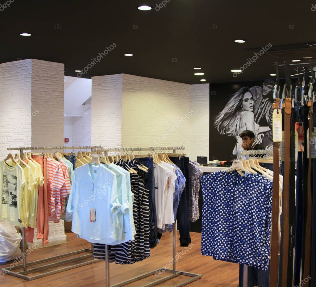 Goa, India - March 01, 2015: Fashion boutique Pepe Jeans