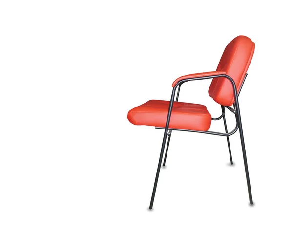 Bürostuhl aus rotem Leder. isoliert — Stockfoto