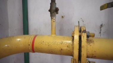 Doğal gaz boru hattı basınç metre.