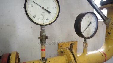 Doğal gaz boru hattı basınç metre.
