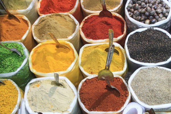 Assortment of powder spices