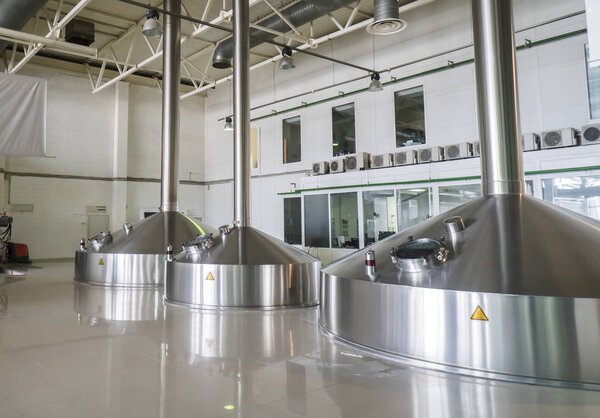 Brewing production - mash vats. 