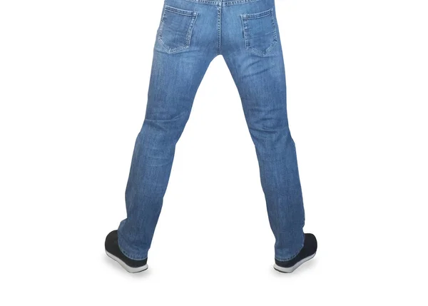 Человек в джинсах вид сзади — стоковое фото