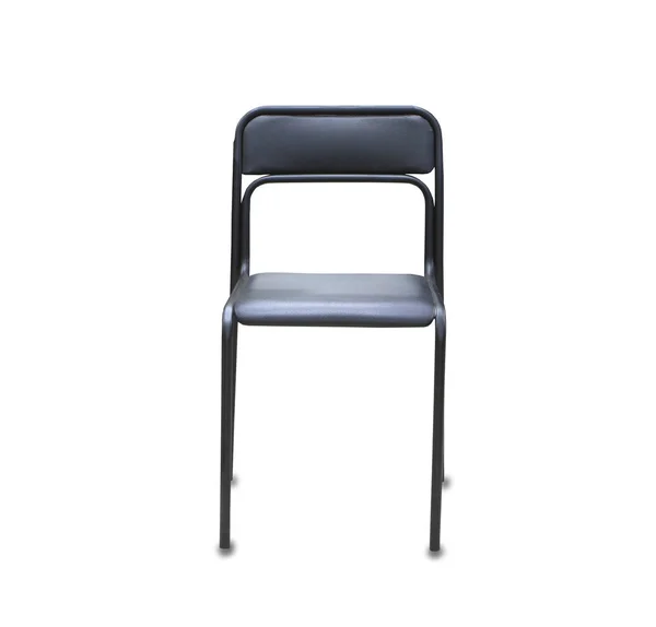 De bureaustoel van zwart leer. geïsoleerd — Stockfoto