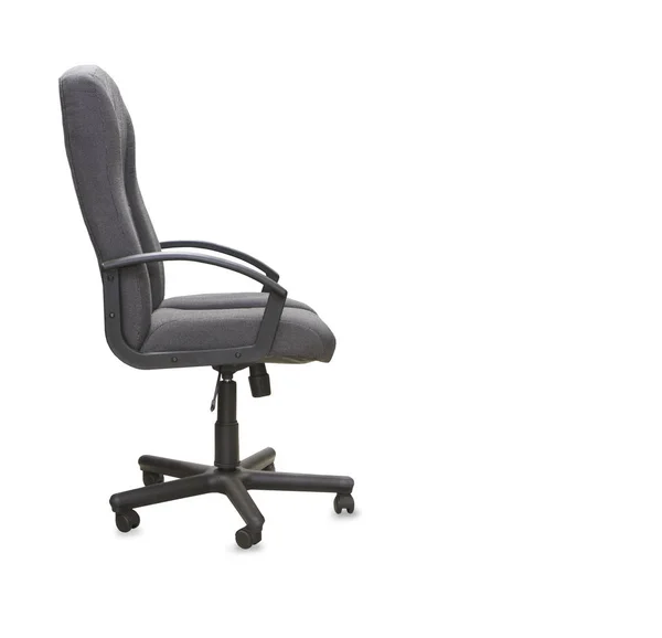 Modern office chair from gray cloth over white — Stock Photo, Image