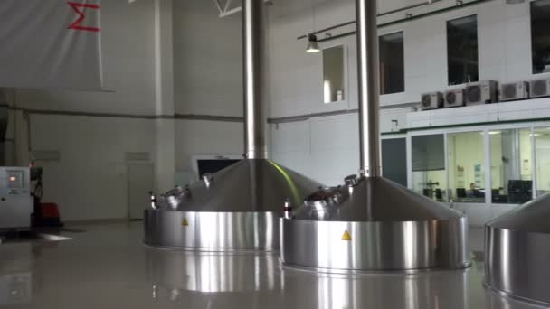 Moskou Russische Federatie Juli 2017 Brouwerijproductie Mash Vats — Stockvideo