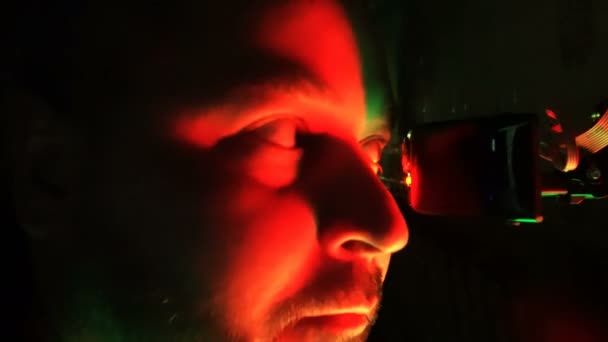 Imagem Biométrica Olho Retina Escuro — Vídeo de Stock