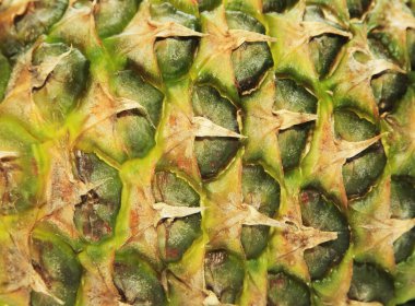 Olgun taze ananas dokusuna kadar yakın