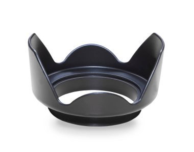 Siyah plastik kaput beyaz üzerine izole