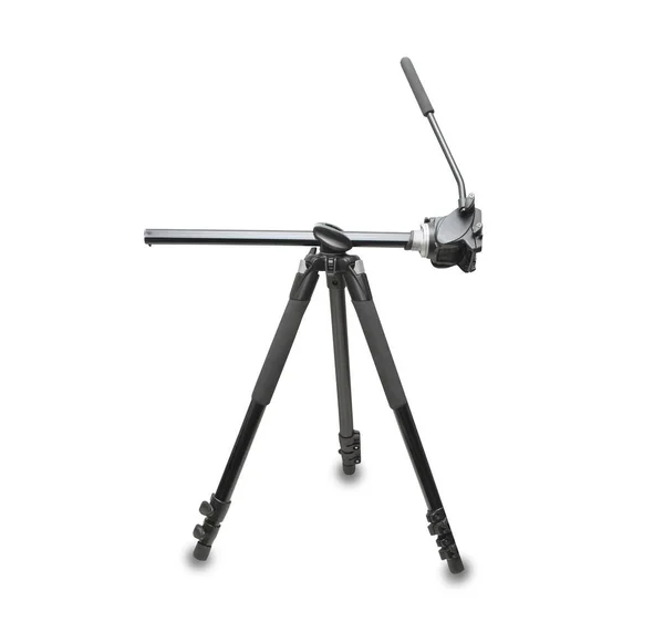 Professional video tripod isolated over white background — Stock Photo, Image