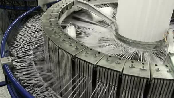 Industrie Textile Bobines Fil Sur Machine Filer Dans Une Usine — Video