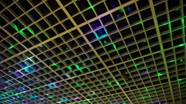 Disco Light Show Stage Kolorowe Światła Laserem — Wideo stockowe