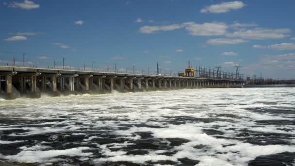Restablecimiento Del Agua Central Hidroeléctrica Del Río — Vídeos de Stock
