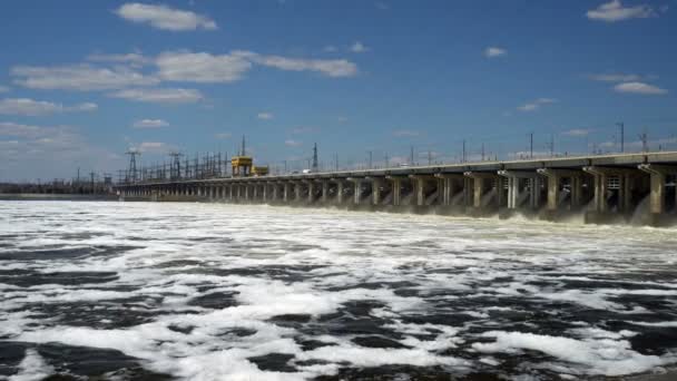 Restablecimiento Del Agua Central Hidroeléctrica Del Río — Vídeos de Stock