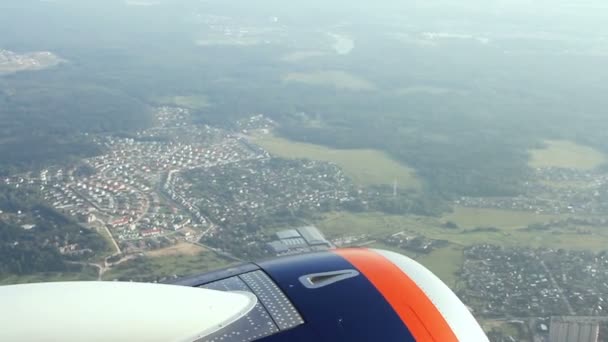 Moscou Fédération Russie Août 2015 Vue Sur Moteur Avion Depuis — Video