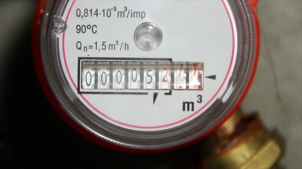 Mekanik Sayacı Hızlandırılmış Akışını Gösteriyor — Stok video