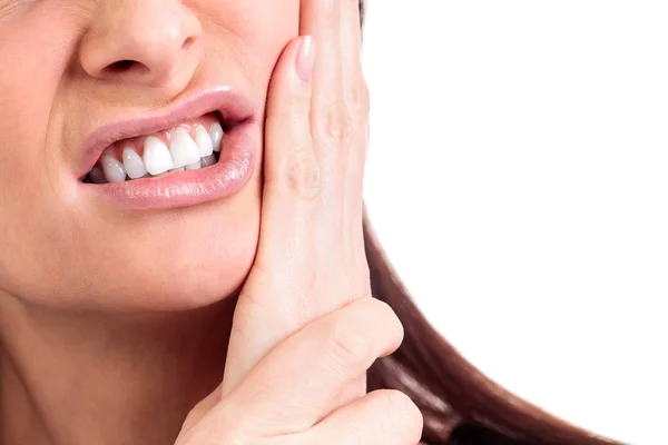 Donna con un mal di denti — Foto Stock