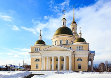 Eski inananlar kilisede Nevyansk, Rusya Federasyonu