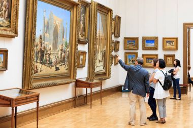 Moskova, Rusya - 21 Haziran 2016: Devlet Tretyakov ziyaret 