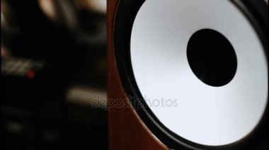 Hoparlörün başında closeup video