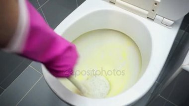 Lastik eldiven klozet Temizleme bazı bizzat el