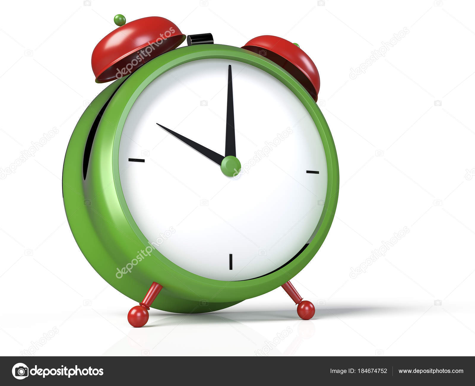 Closeup View Of Colorful Alarm Clock On White Background 10 O Clock Am Or Pm 3d Rendering Stock Photo By C Nobilior