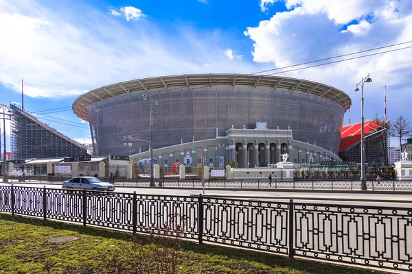 Yekaterinburg, Rusya 01 Mayıs 2018. 2018 Dünya Şampiyonası futbol (futbol için yeni stadyum). — Stok fotoğraf