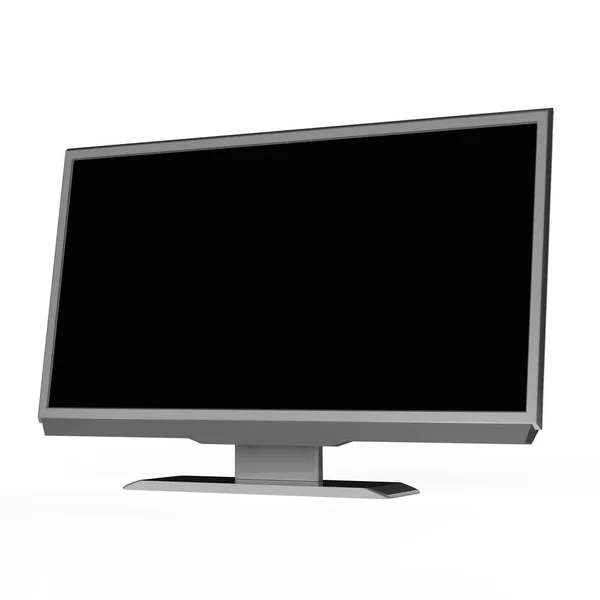 Tv led scherm geïsoleerd op witte achtergrond. 3d destructie — Stockfoto