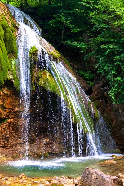 Beautiful waterfall in a deep forest