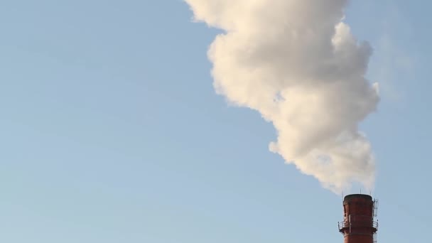 工業用煙突からの煙 — ストック動画