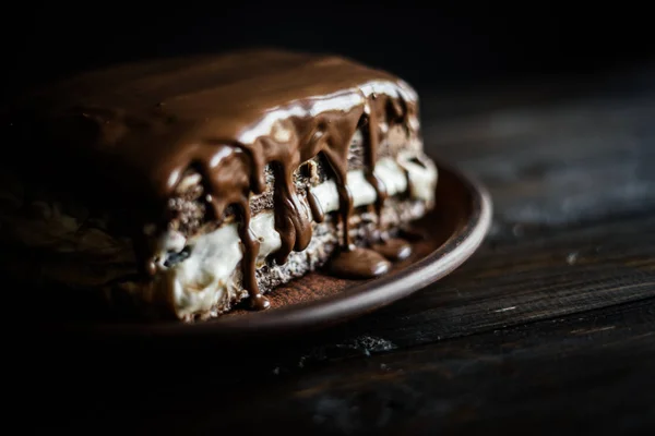 Délicieux gâteau au chocolat maison — Photo