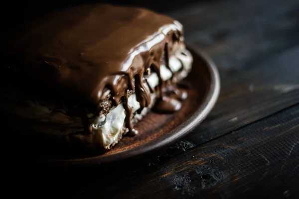 Délicieux gâteau au chocolat maison — Photo