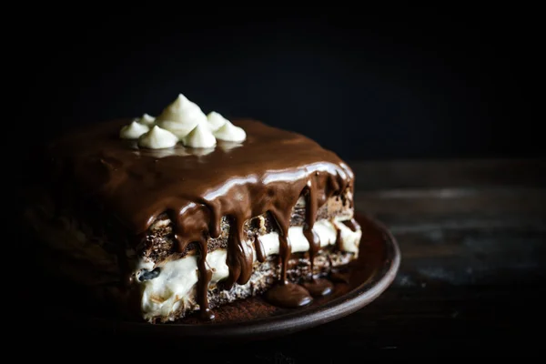 Delicioso bolo de chocolate caseiro — Fotografia de Stock