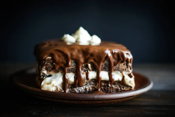 Deliziosa torta al cioccolato fatta in casa — Foto Stock