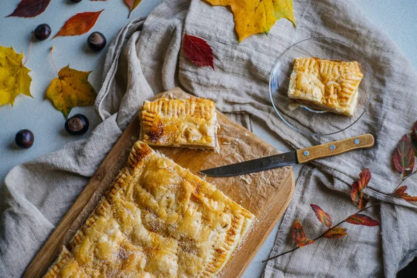 Pastel de manzana casero recién horneado — Foto de Stock