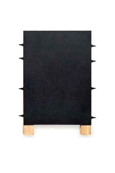 Chalkboard Engraçado Fundo Branco Modelo Quadro Negro Vazio — Fotografia de Stock