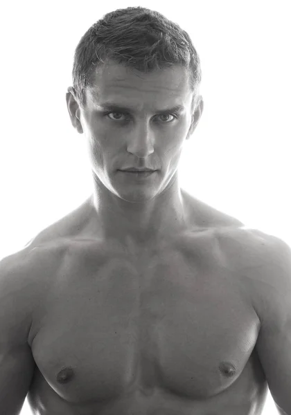 Close-up portrait of young male model — Stock Photo, Image