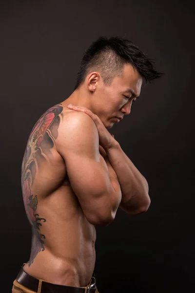 Modello coreano con tatuaggio — Foto Stock