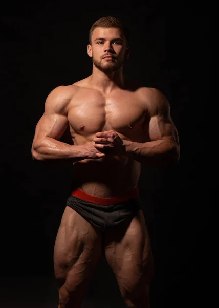 Fitness Pánský Model Studiu — Stock fotografie