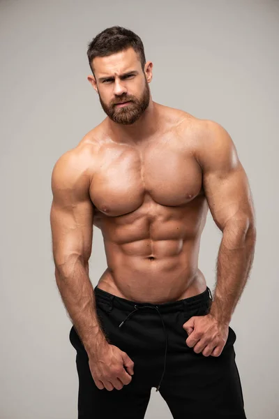 Fitness Male Model Studio — Stock Photo, Image