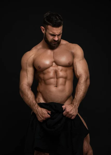 Fitness Male Model Studio — Stock Photo, Image