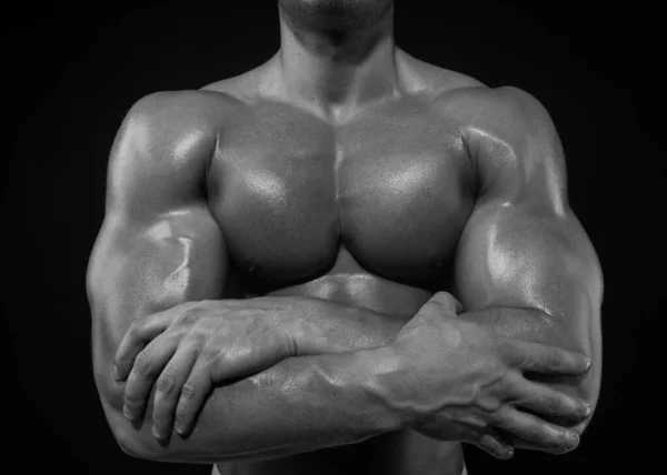 Umięśniony Tułów Męski Mięśniem Brzucha — Zdjęcie stockowe