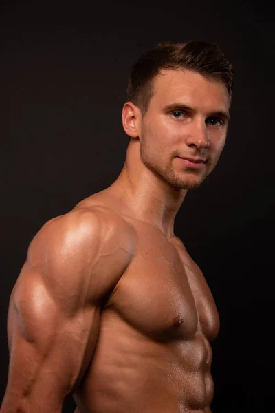 Fitness Male Model Studio — Stock Photo, Image