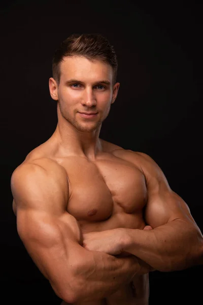 Fitness Pánský Model Studiu — Stock fotografie