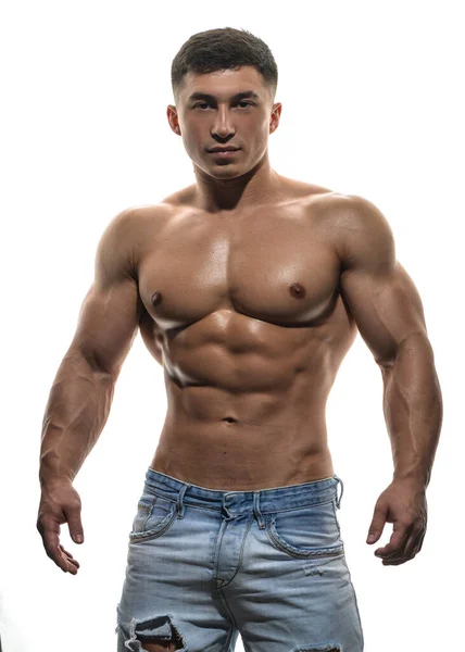 Fitness Modelo Masculino Estudio — Foto de Stock