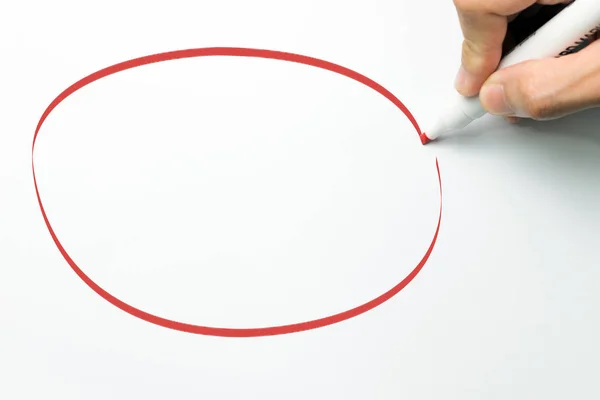 Большой красный круг — стоковое фото
